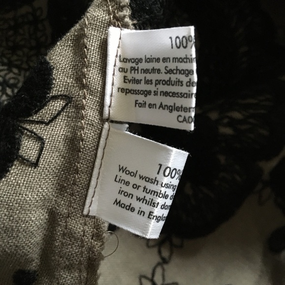 ESKANDAR Visone Tan-Taupe Linen Embroidered Scallop Hem Dress 0 - Picture 9 of 10